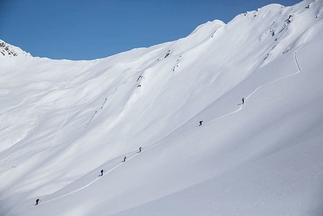 Geführte Herz-Ass Skitour Villgratental - Aufstiegsspur