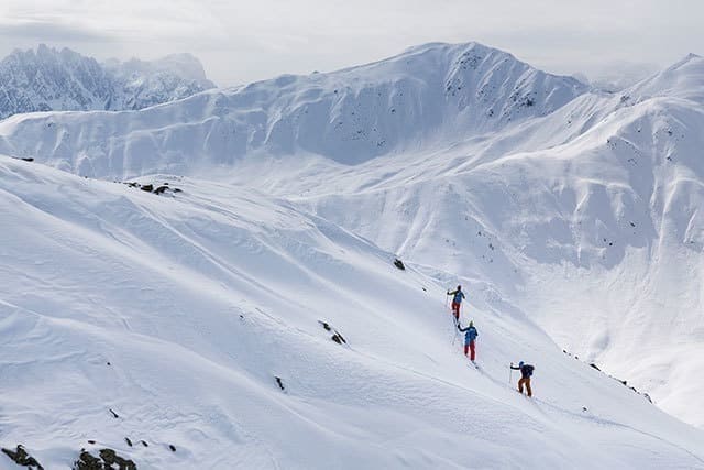 Geführte Herz-Ass Skitour Villgratental - Aufstieg